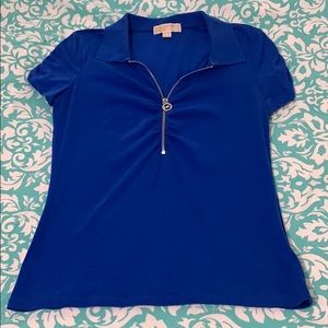 Royal blue Michael Kors polo top